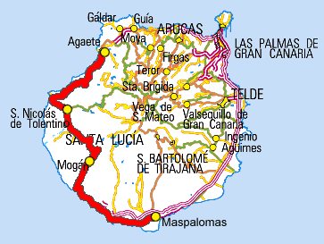 Zona Oeste de Gran Canaria