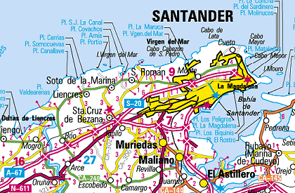 Mapa bahía Santander