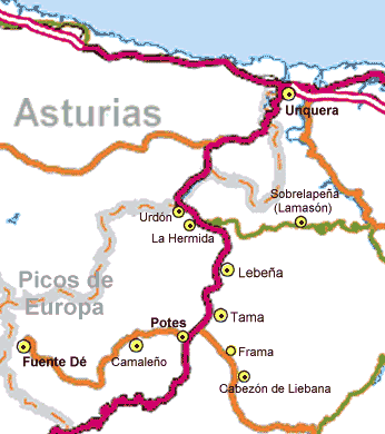 Mapa Comarca de Labaniega