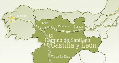 Mapa del Camino de Santiago de Castilla León