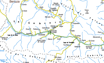 Mapa de la Cabrera (León)