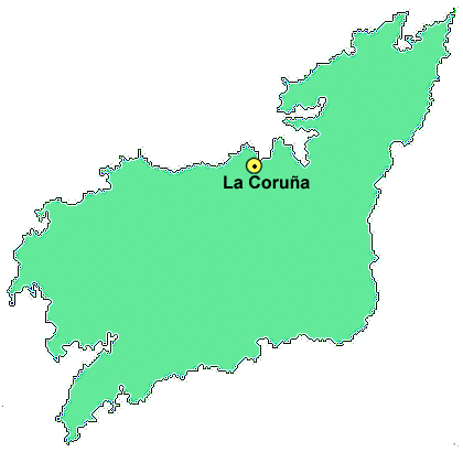 Mapa provincial de la Coruña