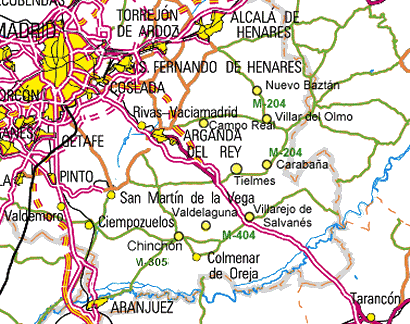 Mapa Comarca Tajo _ Henares