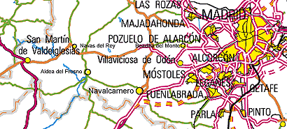 Mapa Valle del Alberche