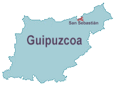 Mapa de Guipuzcoa