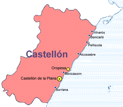 Mapa provincial de Castellón